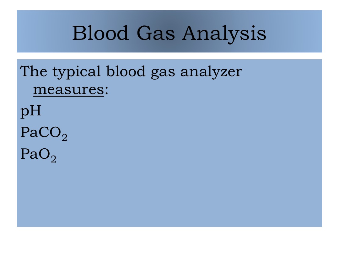Blood Gas Analysis 1 slide image