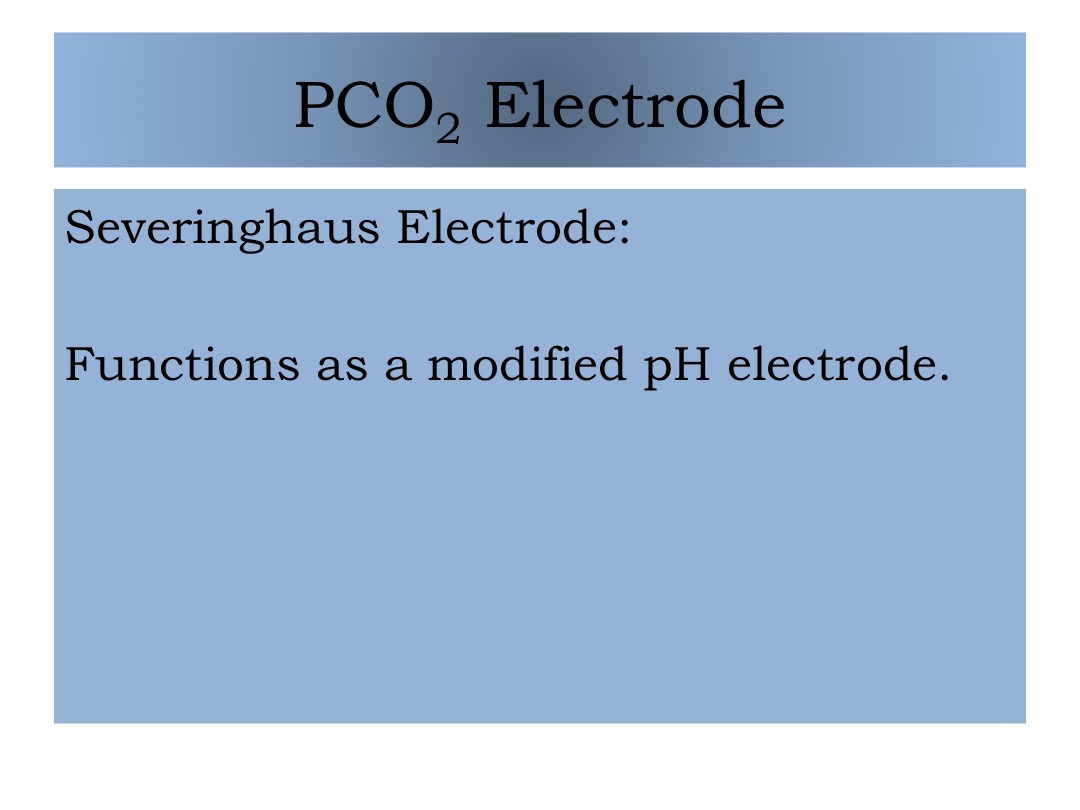 PCO2 Electrode slide image